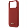 Guess для iPhone 17 Pro Max чехол Liquid silicone Gold metal logo & Camera Hard Magenta (MagSafe)