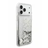 Guess для iPhone 17 Pro Max чехол Liquid Glitter Charms Hard Silver