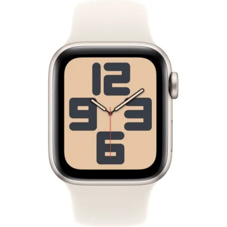 Apple Watch Series SE 2024 44mm Starlight Aluminum Case with Starlight Sport Band S/M