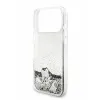 Guess для iPhone 17 Pro Max чехол Liquid Glitter Charms Hard Silver