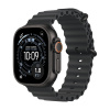 Apple Watch Series Ultra 3 49mm Black Titanium Case with Black Ocean Band One Size