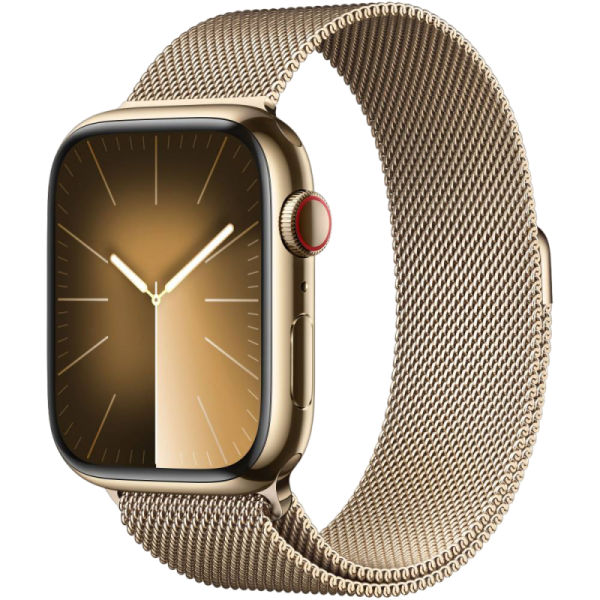 Apple Watch Series 9 41mm Gold Stainless Steel Case Millanes Gold Band